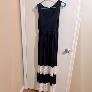 PinkBlush Lace Maxi Dress